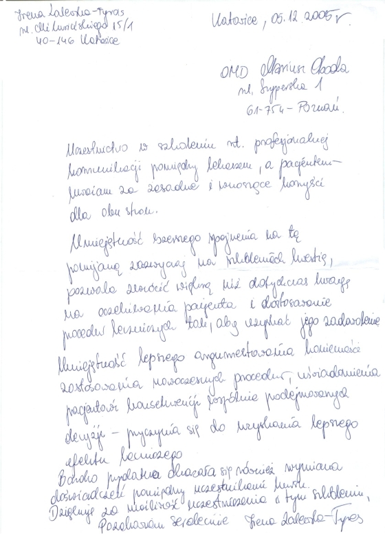 Indywidualna Praktyka Stomatologiczna Irena Zalewska-Tyras